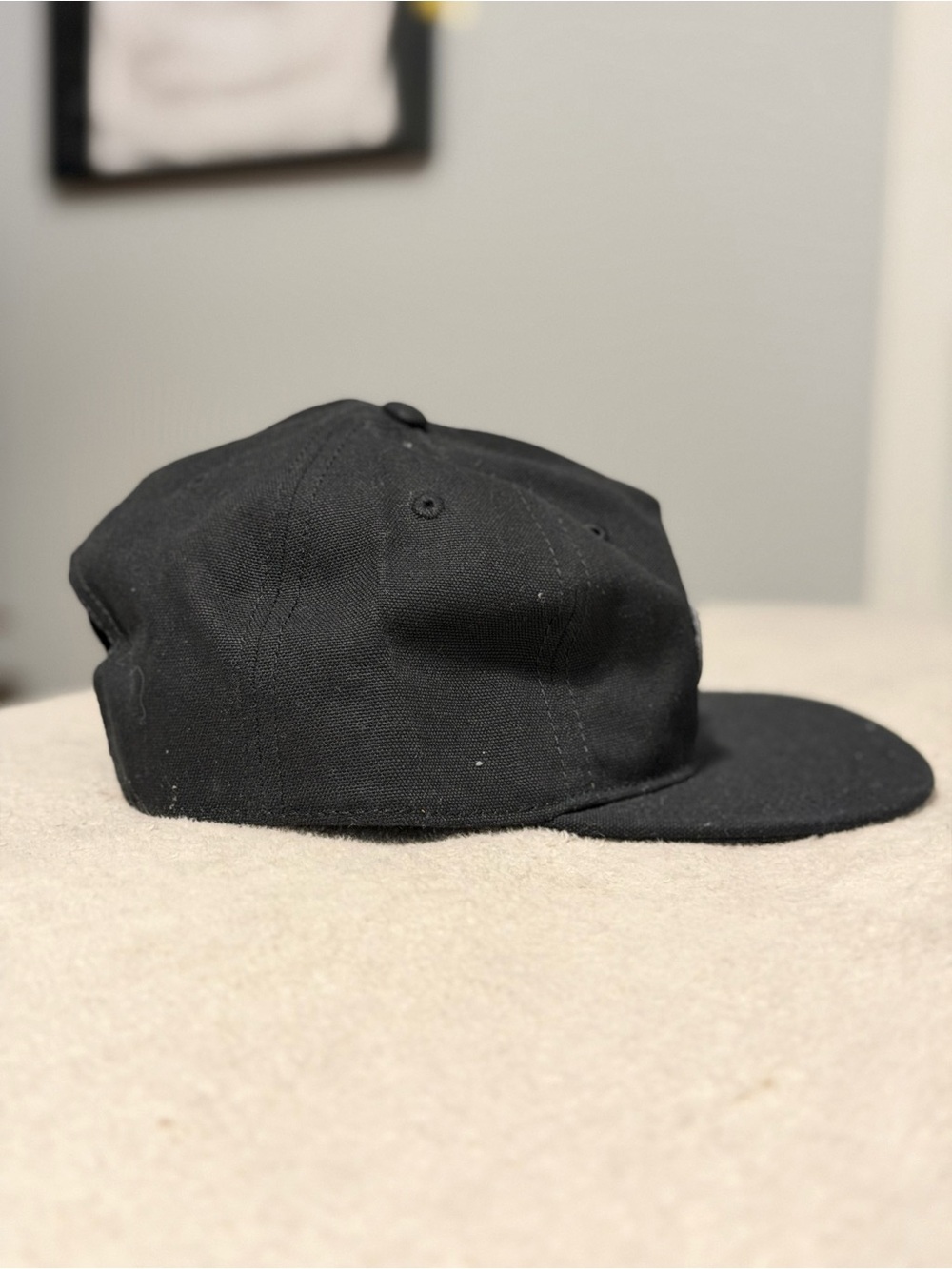 ASOS Black Cap with Silver Rope-Trim Patch - Picture 3 of 5